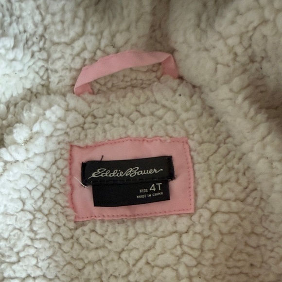 Eddie Bauer Light Pink and Gray Puffer Jacket - Picture 3 of 5